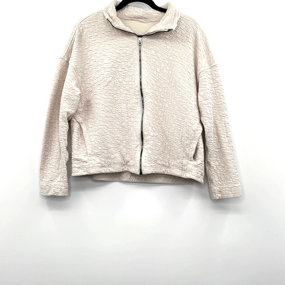 Lululemon Cream Textured Full Zip 8 - Picture 1 of 3